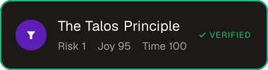 The Talos Principle — Sifter score