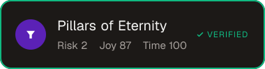 Pillars of Eternity — Sifter score