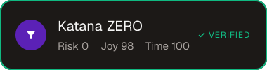 Katana ZERO — Sifter score